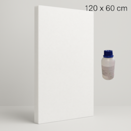 1 Pla Lã De Pet 1200 X 600 X 50 mm Branco 25kg/m³ + Cola Incombustivel 0,5l