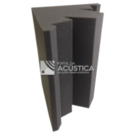 Absorvedor de Canto Bass Trap de Espuma PU 300 x 300 x 400 mm Densidade 23 kg/m3 para Estúdio e Tratamento Acústico