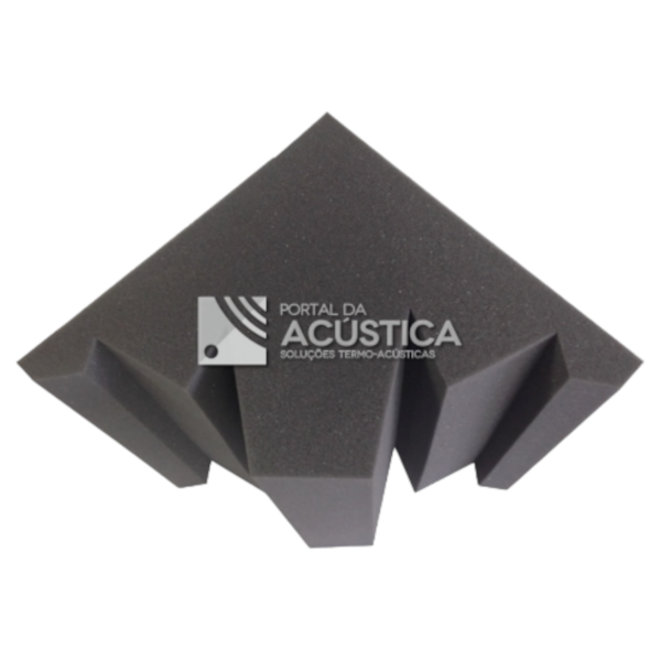 Absorvedor de Canto Bass Trap de Espuma PU 300 x 300 x 400 mm Densidade 23 kg/m3 para Estúdio e Tratamento Acústico