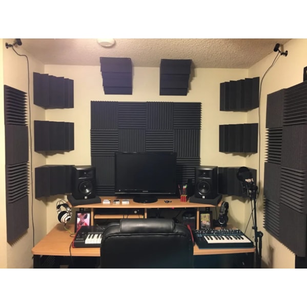 Absorvedor de Canto Bass Trap de Espuma PU 300 x 300 x 400 mm Densidade 23 kg/m3 para Estúdio e Tratamento Acústico