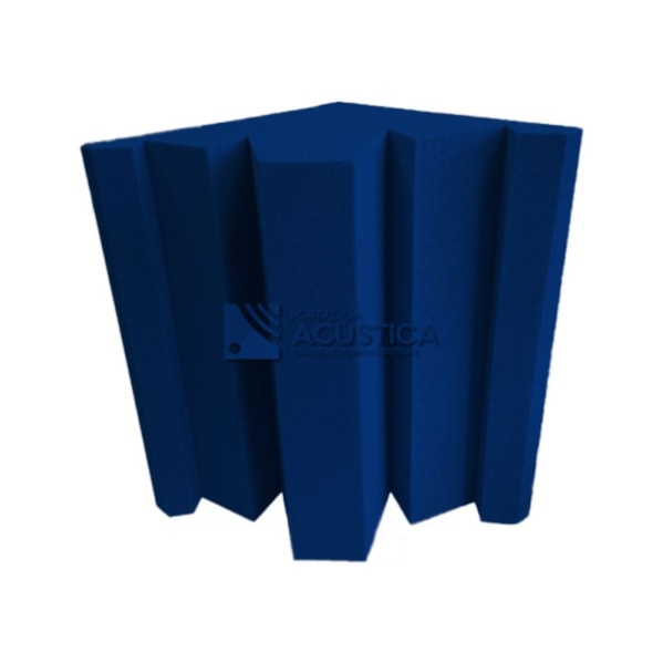 Absorvedor de Canto Bass Trap Espuma PU Cores 300 x 300 x 400 mm Densidade 23 kg/m3 para Controle de Graves em Home Studio