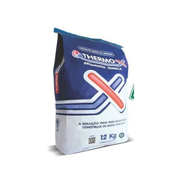 Argamassa Térmica Acústica Anti Chamas Thermo X 12kg Isolamento para Paredes e Lajes