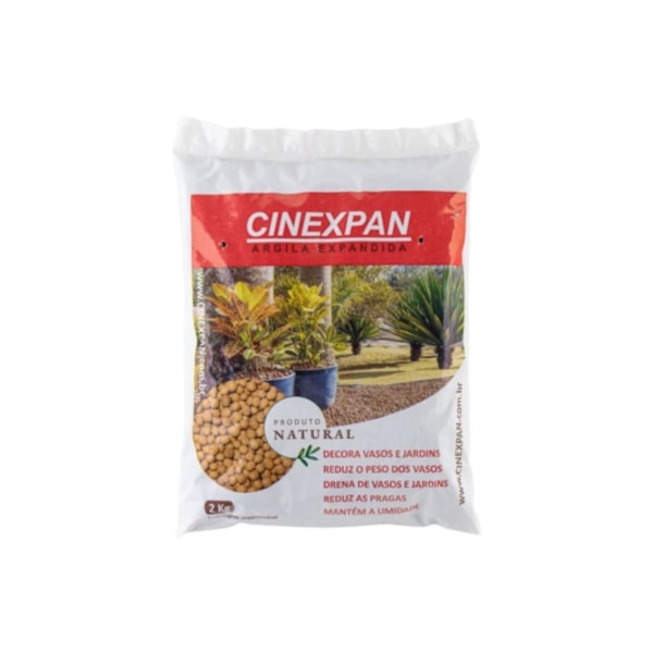 Argila Expandida Tipo 2215 - Cinasita - 2kg Argila Expandida Tipo 2215 - Cinasita - 2kg
