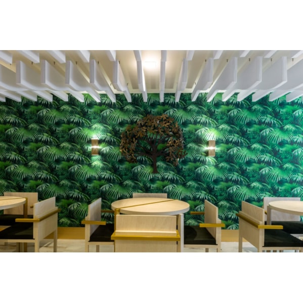 Baffle Biombo Lã de PET 300 x 1200 mm Cor Argento