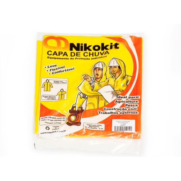 Capa de Chuva Laminada Polietileno - G - Nikokit