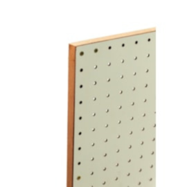 Chapa Perfurada C/ Requadro de Madeira - 34 x 20 cm - Branco Glacial