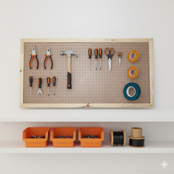 Chapa Perfurada Eucatex Pegboard Com Moldura 1220 x 610 x 20 mm Cor Natural Chapa Perfurada Eucatex Pegboard Com Moldura 1220 x 610 x 20 mm Cor Natural