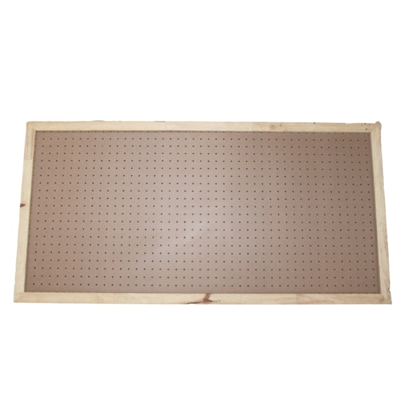 Chapa Perfurada Eucatex Pegboard Com Moldura 1220 x 610 x 20 mm Cor Natural