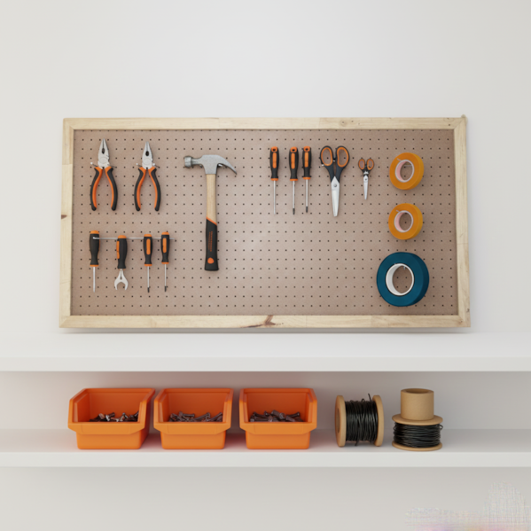 Chapa Perfurada Eucatex Pegboard Com Moldura 1220 x 610 x 20 mm Cor Natural Chapa Perfurada Eucatex Pegboard Com Moldura 1220 x 610 x 20 mm Cor Natural