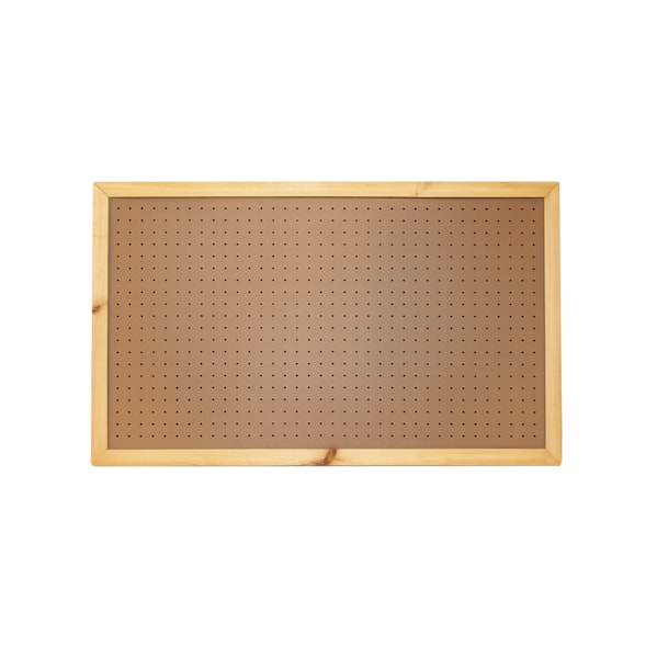 Chapa Perfurada Eucatex Pegboard Com Moldura 1220 x 610 x 20 mm Cor Natural