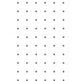 Chapa Perfurada Pegboard - 120 x 60 cm - Branco Cristal