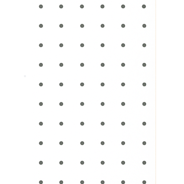 Chapa Perfurada Pegboard - 120 x 60 cm - Branco Cristal