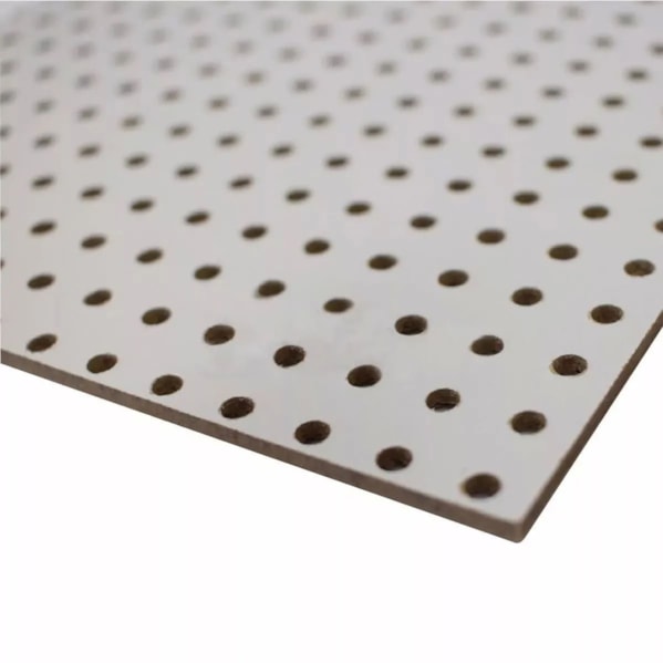 Chapa Perfurada Pegboard - 120 x 60 cm Branco Glacial