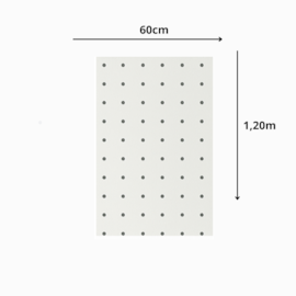 Chapa Perfurada Pegboard - 120 x 60 cm Branco Glacial