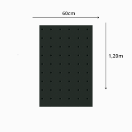 Chapa Perfurada Pegboard  120 x 60 cm - Preto