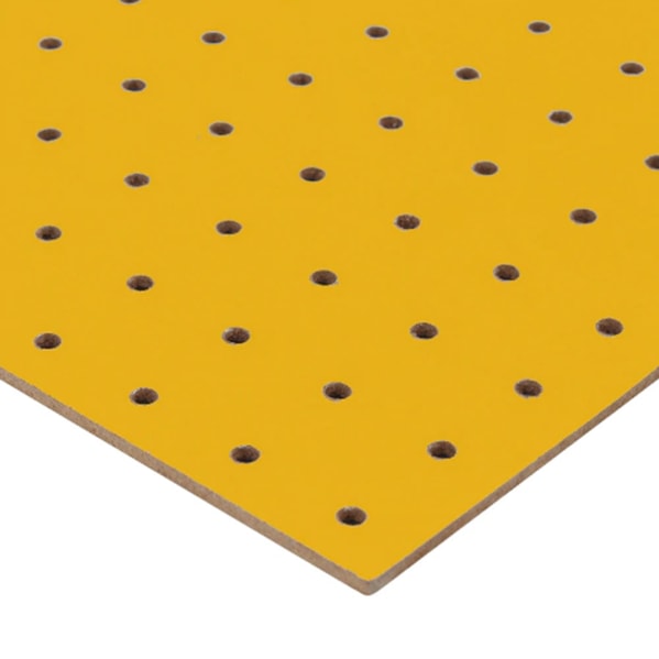 Chapa Perfurada Pegboard Cor Amarelo Gema 1200 x 600 mm Chapa Perfurada Pegboard Cor Amarelo Gema 1200 x 600 mm