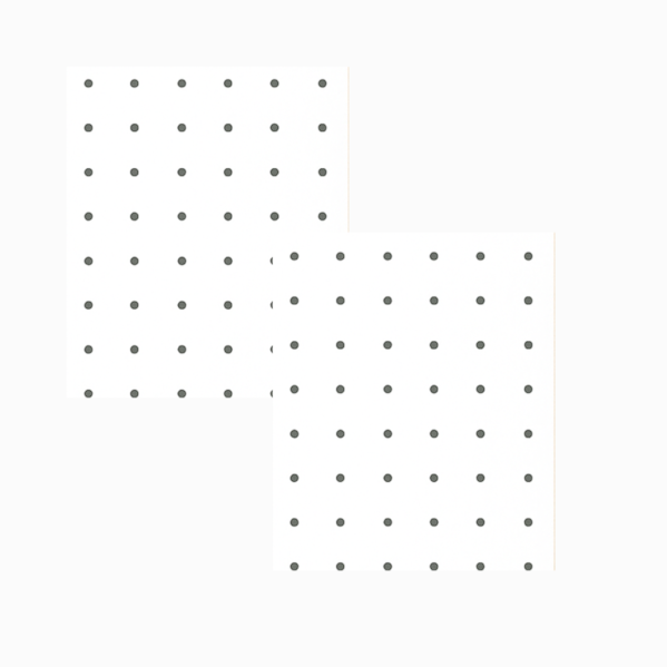 Chapa Perfurada Pegboard Cor Branco Cristal 1200 x 600 mm