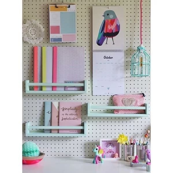 Chapa Perfurada Pegboard Cor Branco Glacial 1200 x 600 mm