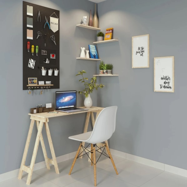 Chapa Perfurada Pegboard Cor Preto 1200 x 600 mm