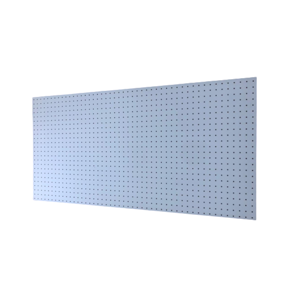 Chapa Perfurada Pegboard Organizador - 1220 x 610 x 3 mm - Branco Cristal