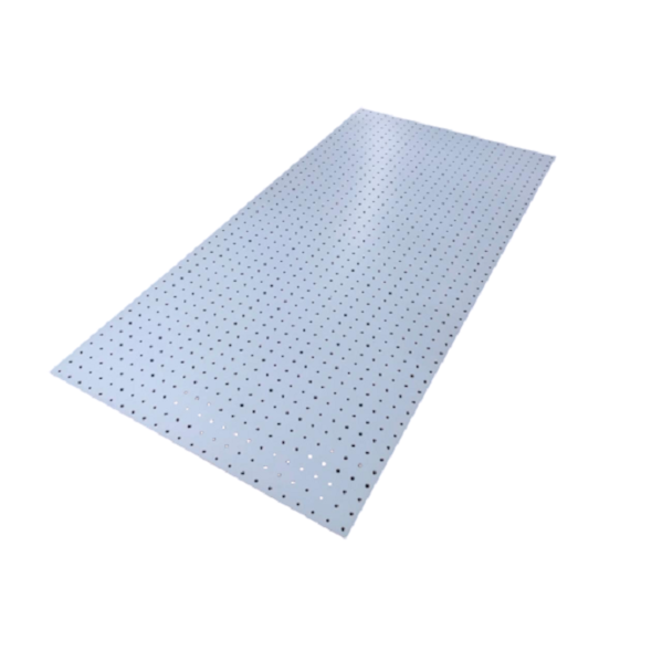 Chapa Perfurada Pegboard Organizador - 1220 x 610 x 3 mm - Branco Cristal