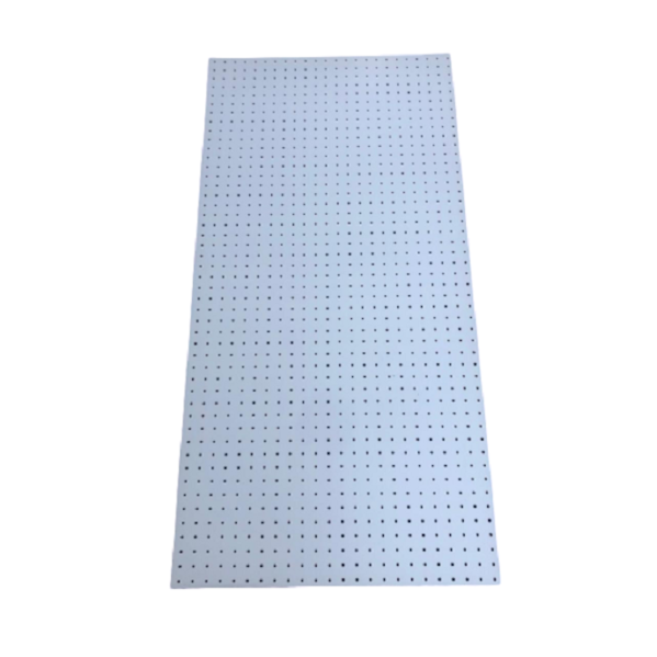 Chapa Perfurada Pegboard Organizador - 1220 x 610 x 3 mm - Branco Cristal