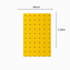 Chapa Perfurada Reta UV - 120 x 60 cm - Amarelo Gema