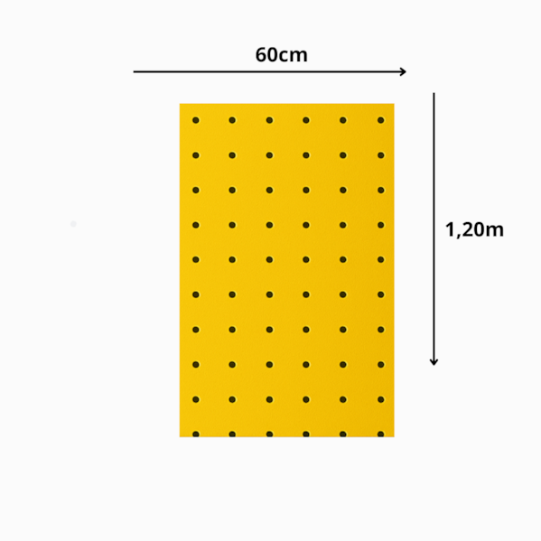 Chapa Perfurada Reta UV - 120 x 60 cm - Amarelo Gema