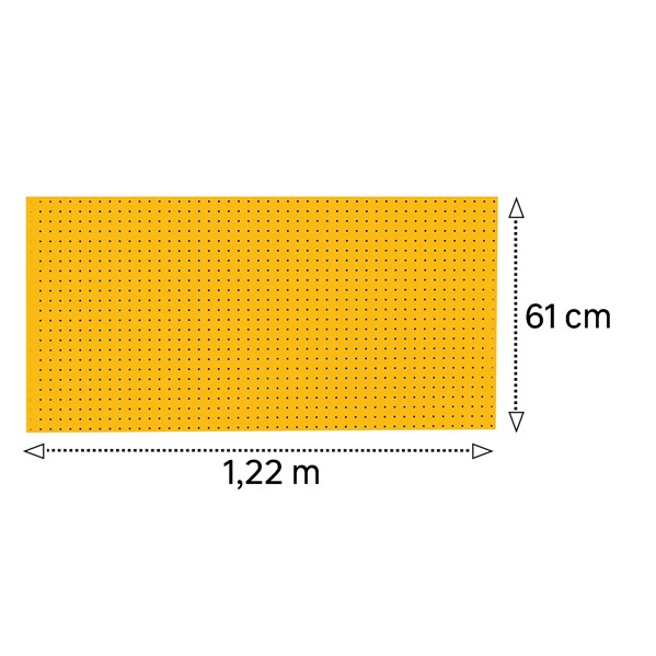 Chapa Perfurada Reta UV - 1220 x 610 x 3mm - Amarelo Gema