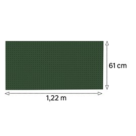 Chapa Perfurada Reta UV - 1220 x 610 x 3mm - Verde Lousa - Verde Lousa - 1220x610mm - 3mm - Perfurada