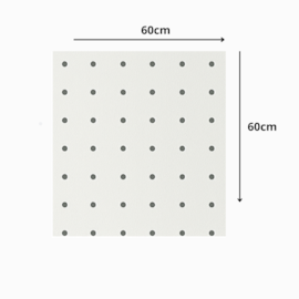 Chapa Perfurada Reta UV - 60 x 60 cm - Branco Glacial
