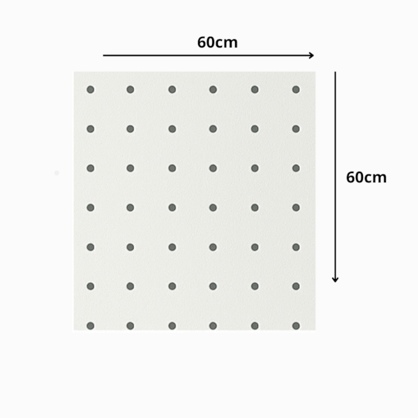 Chapa Perfurada Reta UV - 60 x 60 cm - Branco Glacial