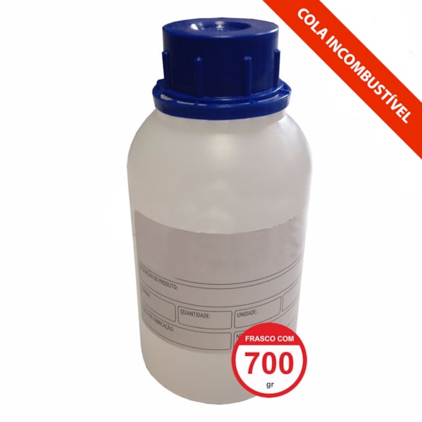Cola Incombustível Silicato de Sódio Neutro R3342 Frasco 500ML- Galão - Cola Incombustível