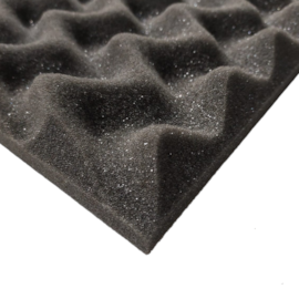 Espuma PU Senoidal 500 x 500 x 25 mm Densidade 23 kg/m3 Cor Natural