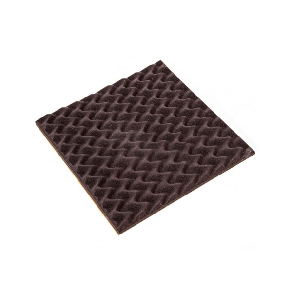 Espuma PU Senoidal 500 x 500 x 25 mm Densidade 23 kg/m3 Cor Natural para Home Studio e Podcast