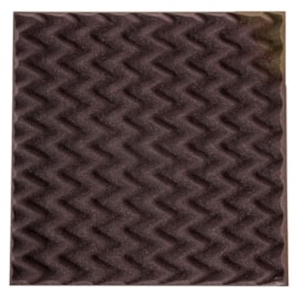 Espuma PU Senoidal 500 x 500 x 25 mm Densidade 23 kg/m3 Cor Natural para Home Studio e Podcast