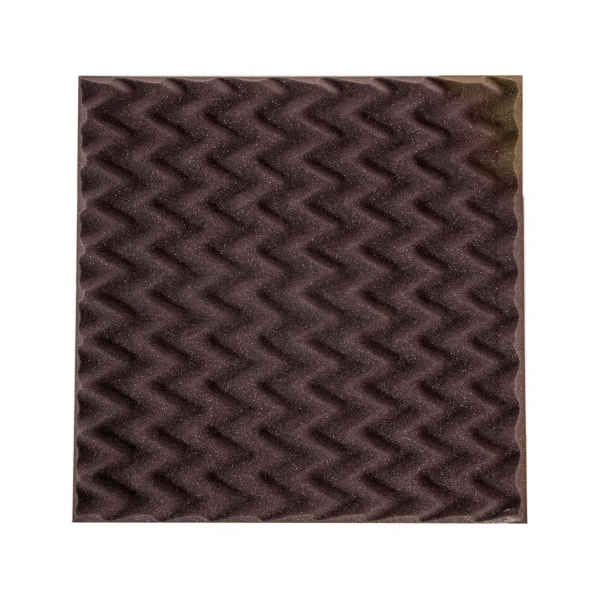 Espuma PU Senoidal 500 x 500 x 25 mm Densidade 23 kg/m3 Cor Natural para Home Studio e Podcast