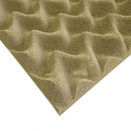 Espuma PU Senoidal - 500 x 500 x 35 mm 23kg/m3 - Marfim