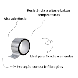 Fita Adesiva Metalizada 40000 x 48 mm
