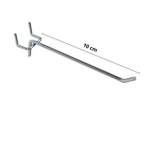 Gancho Zincado para Chapa Perfurada Pegboard - 10 cm Gancho Zincado para Chapa Perfurada Pegboard - 10 cm