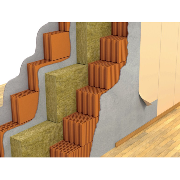 Kit 10 Pacotes C/ 12 Unidades Lã de Rocha Padrão 1200 x 600 x 25 mm Densidade 112kg/m³