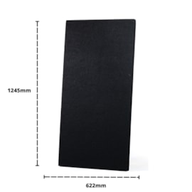 Kit 14 unidades Forro Lã de PET 1245 x 622 x 25 mm Densidade 36 kg/m³ Cor Preto