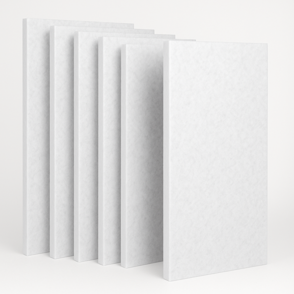 Kit 15 Placas Lã de PET Branco 1200 x 600 x 50 mm Densidade 30 kg/m³