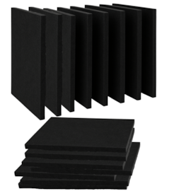 Kit 15 Placas Lã de PET Preto 120 x 60 x 5 cm Densidade 30kg/m³