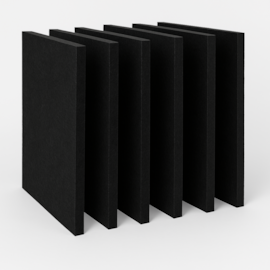 Kit 15 Placas Lã de PET Preto 1200 x 600 x 50 mm Densidade 35 kg/m³