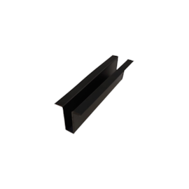 KIT 15 UN - Perfil Cartola 3000 mm - 15 x 25 x 11 x 25 x 15 - Preto