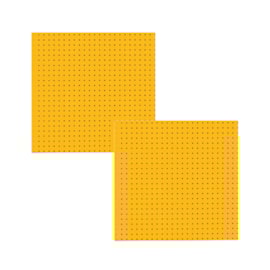 Kit 2 Chapas Perfuradas Pegboard Cor Amarelo 610 x 610 x 3 mm