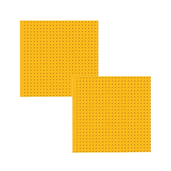 Kit 2 Chapas Perfuradas Pegboard Cor Amarelo 610 x 610 x 3 mm Kit 2 Chapas Perfuradas Pegboard Cor Amarelo 610 x 610 x 3 mm