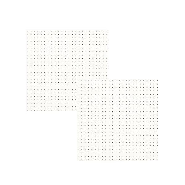 Kit 2 Chapas Perfuradas Pegboard Cor Branco Glacial 610 x 610 x 3 mm Kit 2 Chapas Perfuradas Pegboard Cor Branco Glacial 610 x 610 x 3 mm