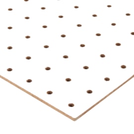 Kit 2 Chapas Perfuradas Pegboard Cor Branco Glacial 610 x 610 x 3 mm